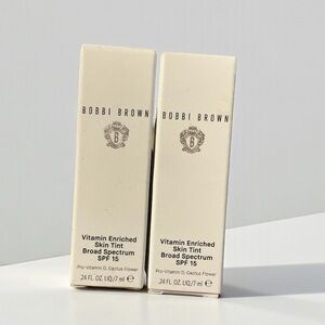 Bobbi Brown Vitamin Enriched Skin Tint Golden 2 Duo NIB .24 fl oz Each